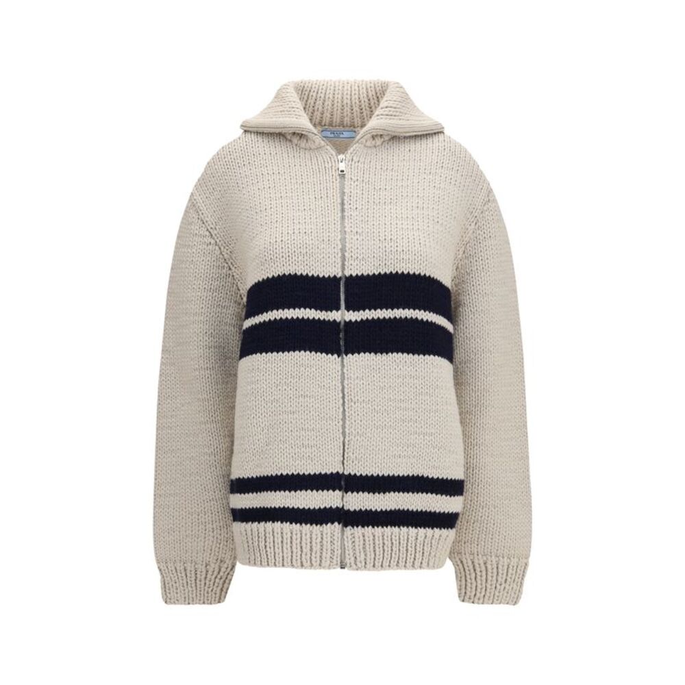 Prada Women Wool Zip Cardigan